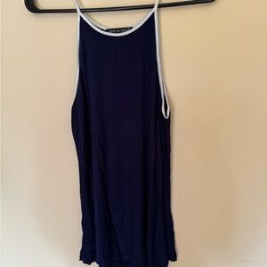 American Dream Dark Blue Tank Top with White Edging